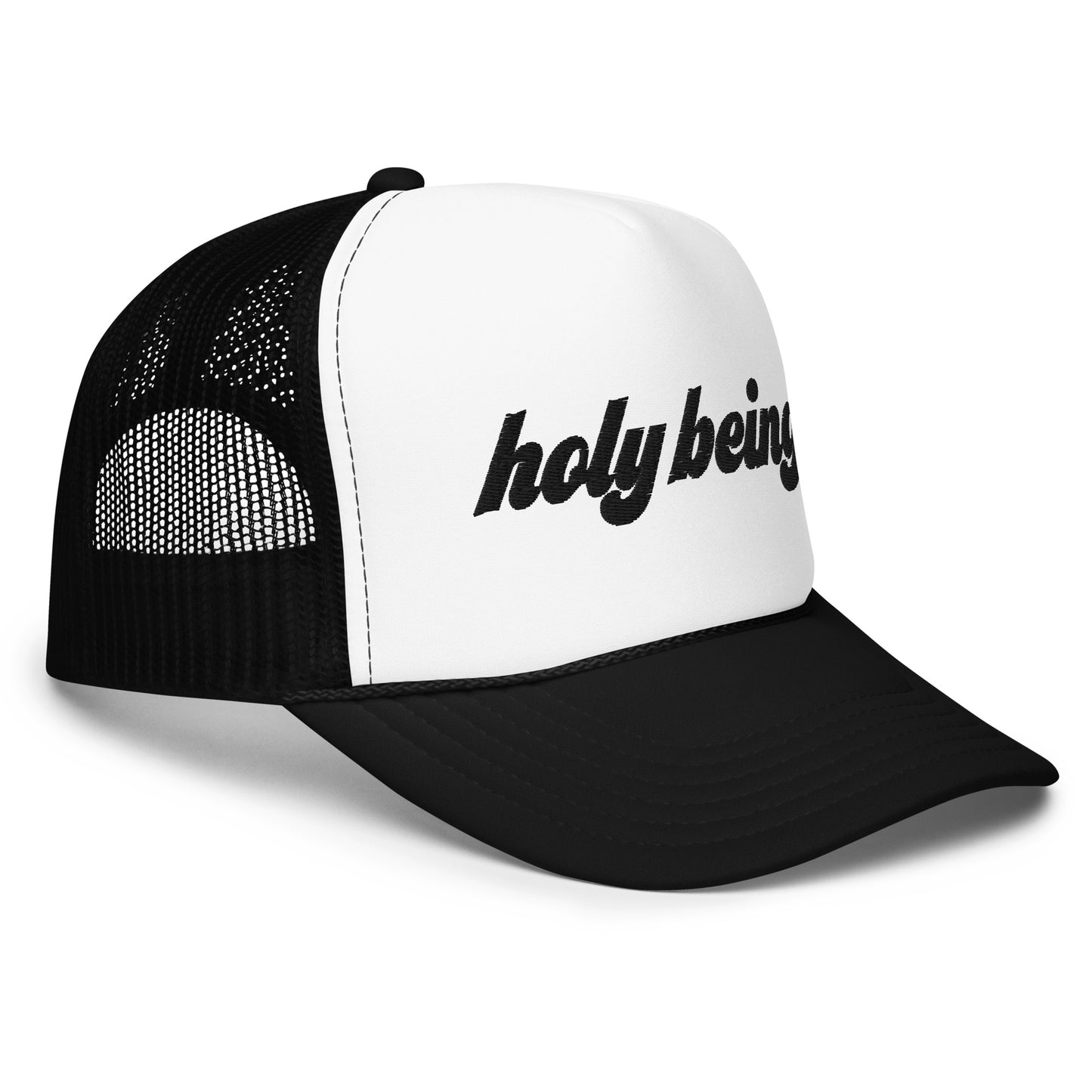 holybeing Trucker Hat With Black Curtains