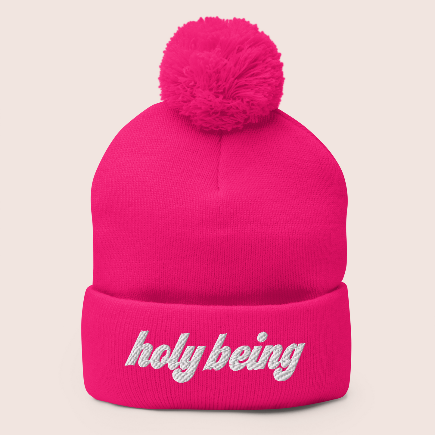 holybeing Pom-Pom Beanie Aurora Borealis