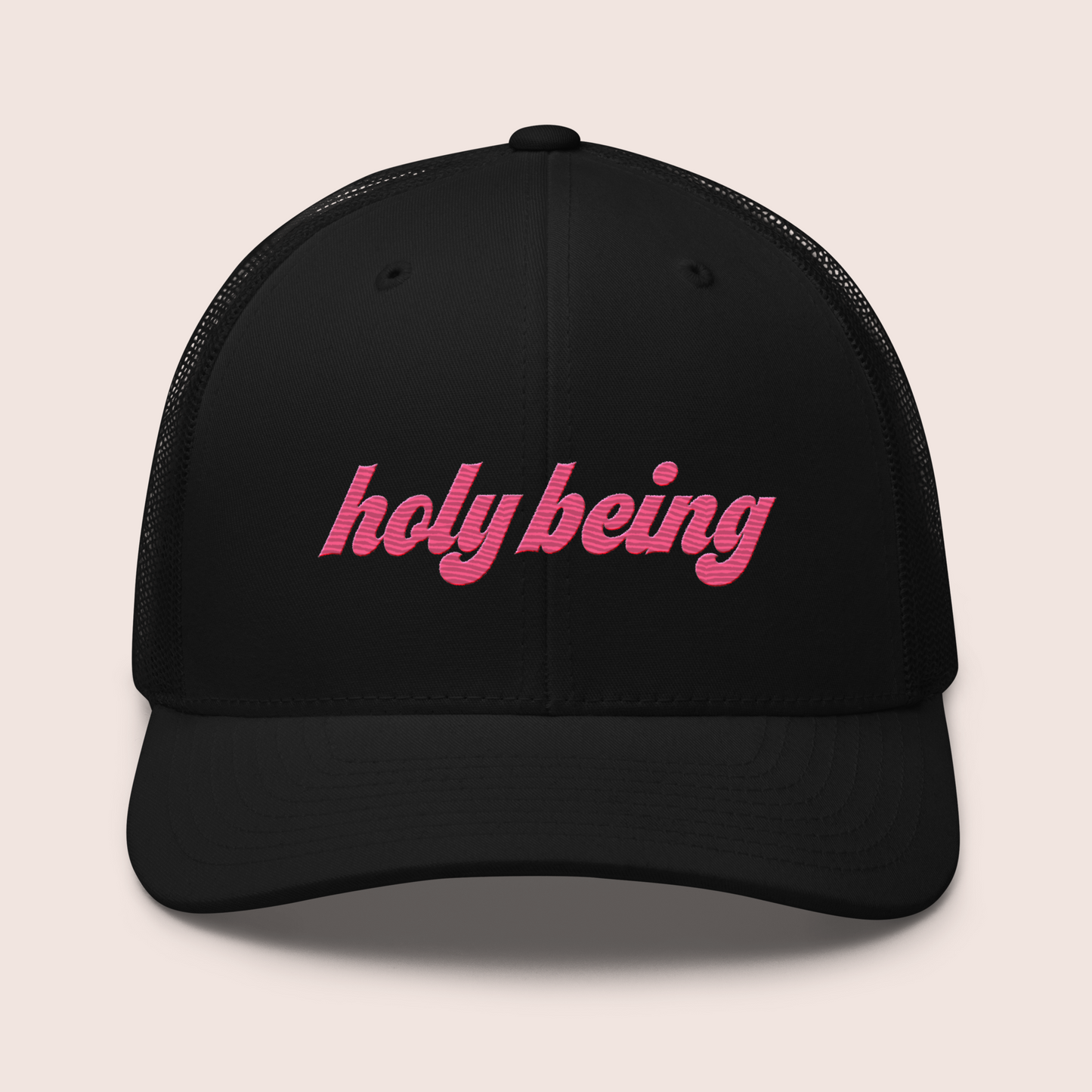 holybeing Trucker Hat Can't Tame Hot Pink